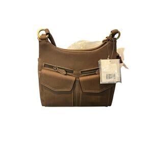 Rosetti Brown Faux Leather Shoulder Bag/Satchel with removable wallet- NWT